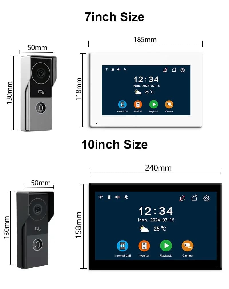 ANJIELO Tuya Smart 1080P2 Visiophone filaire