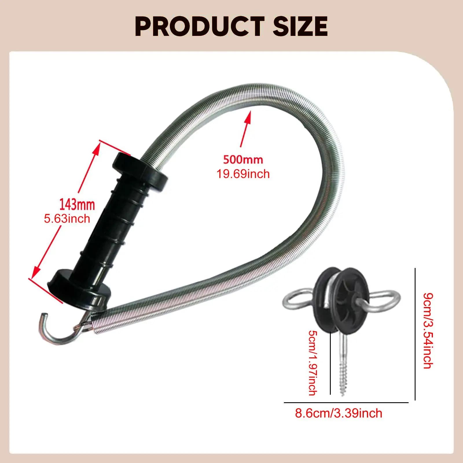Kit de portail pour clôture électrique, matériel de système de clôture pour élevage extérieur