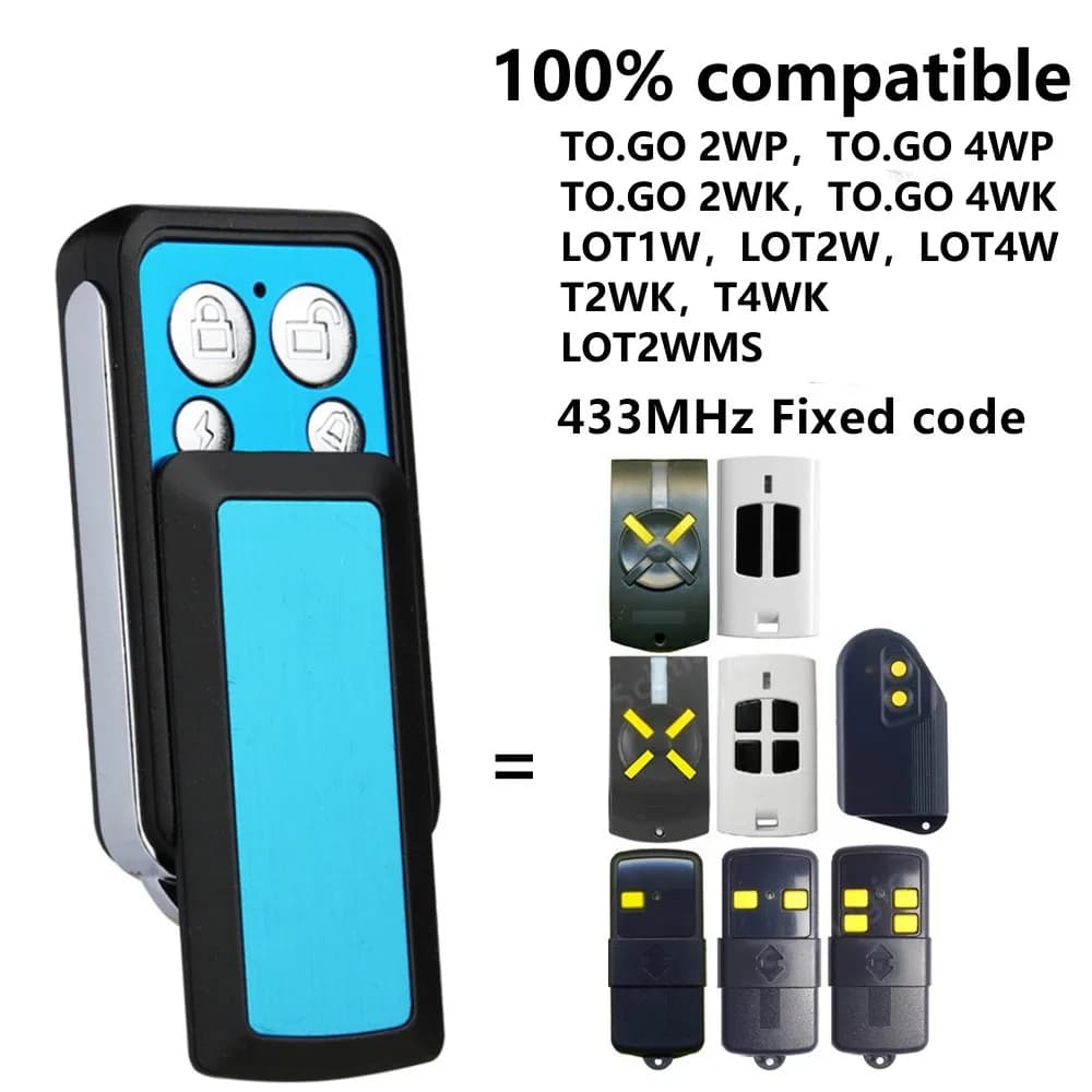 Télécommande 433, 92 MHz Porte de garage AVIDSEN 100951 100955 100550 100400 104505