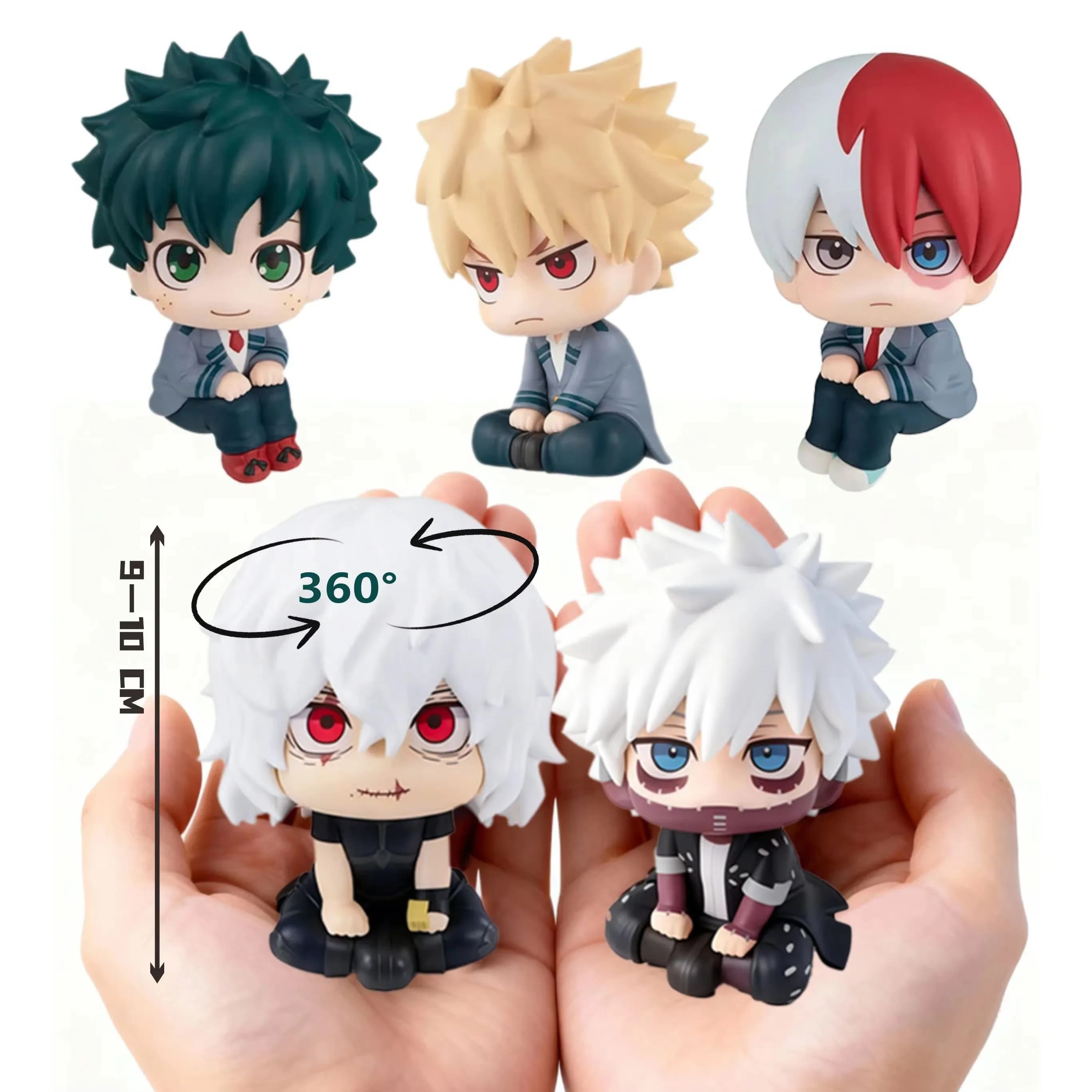 PVC |   (MHA) : Tomura Shigaraki / Izuku Midoriya / Katsuki Bakugo My Hero Academia Figurine PVC Mignonne Chibi |   Jouet de collection