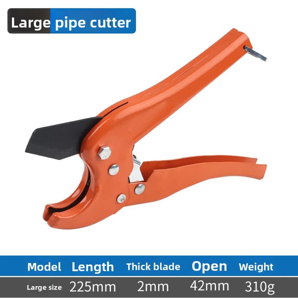 Coupe-tuyau en PVC avec poignée en caoutchouc pour couper efficacement les tuyaux en plastique PE, PU et multicoques