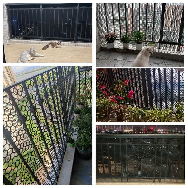 Filet Anti-chute noir pour clôture de jardin