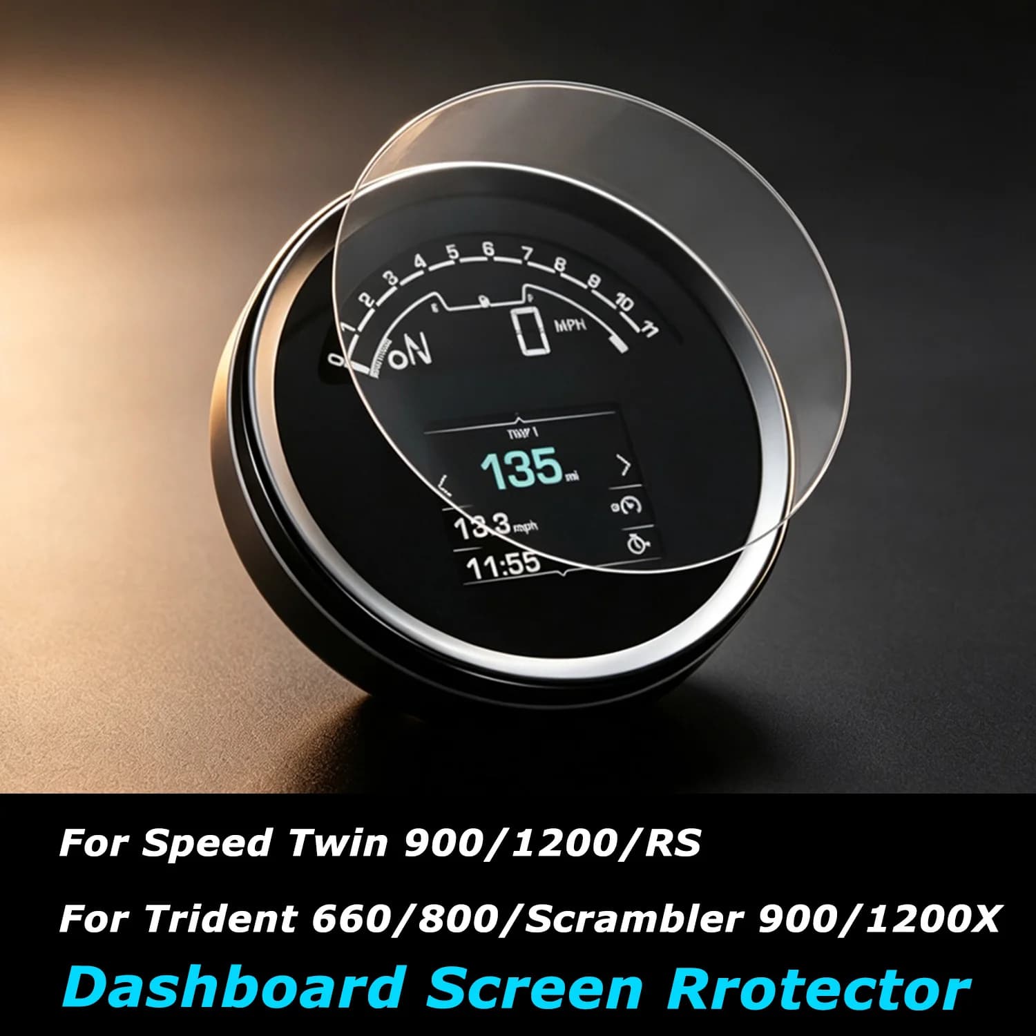 Film de Protection pour écran TFT de moto, pour Trident 660 800 Scrambler 900 1200X Speed ​​Twin 900 1200/RS, protecteur d'écran pour tableau de bord