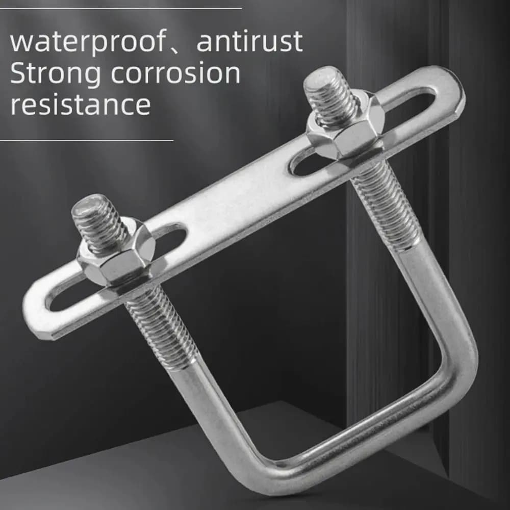 Pince à Tube carré M8 en acier au carbone Q235 galvanisé Durable
