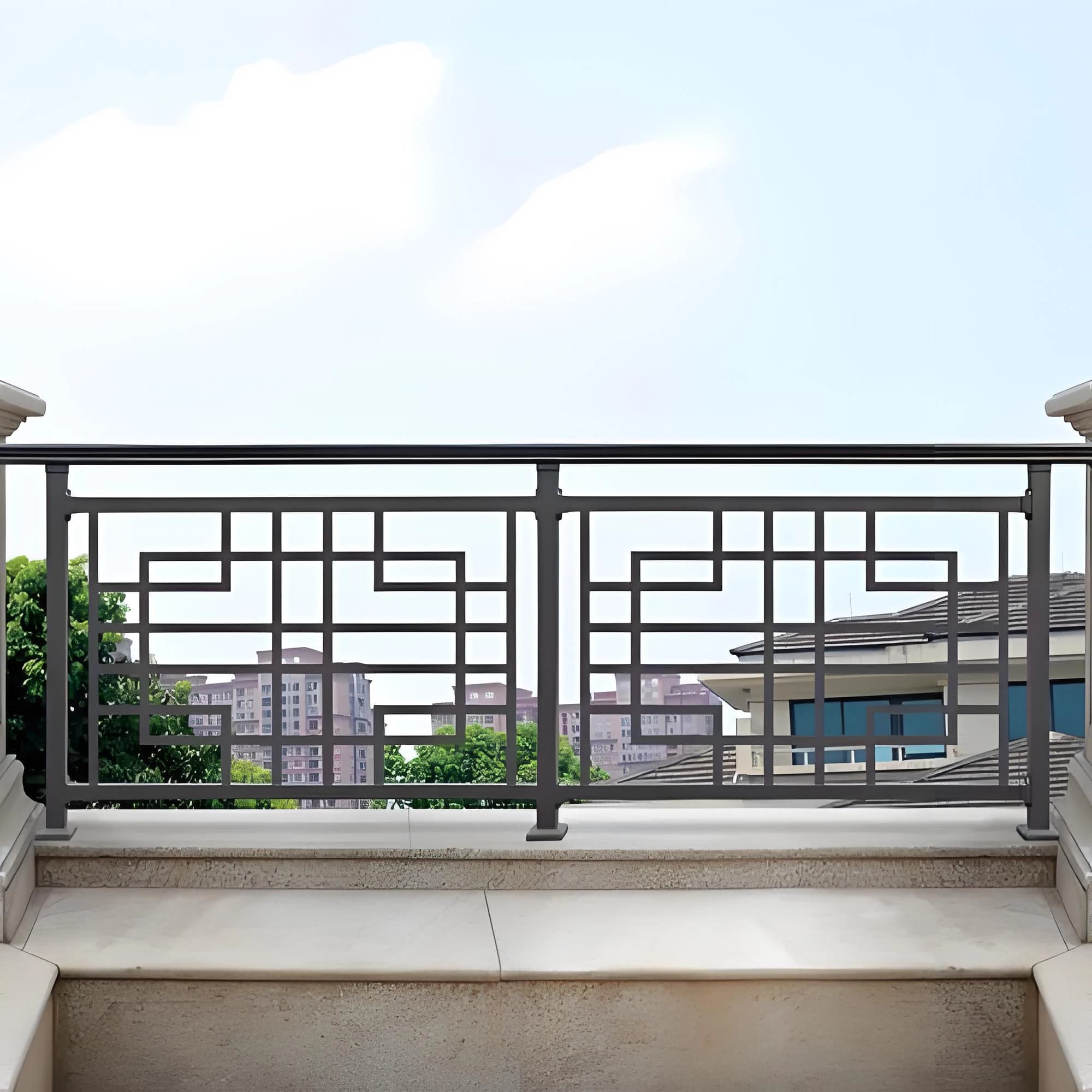 Simple design personalized railing aluminum fence or gate or garden panel post