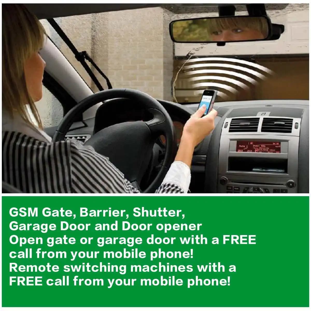 Ouvre-porte de garage 2G 200 utilisateurs Module GSM Contrôleur d’accès à distance pour porte électrique via SMS