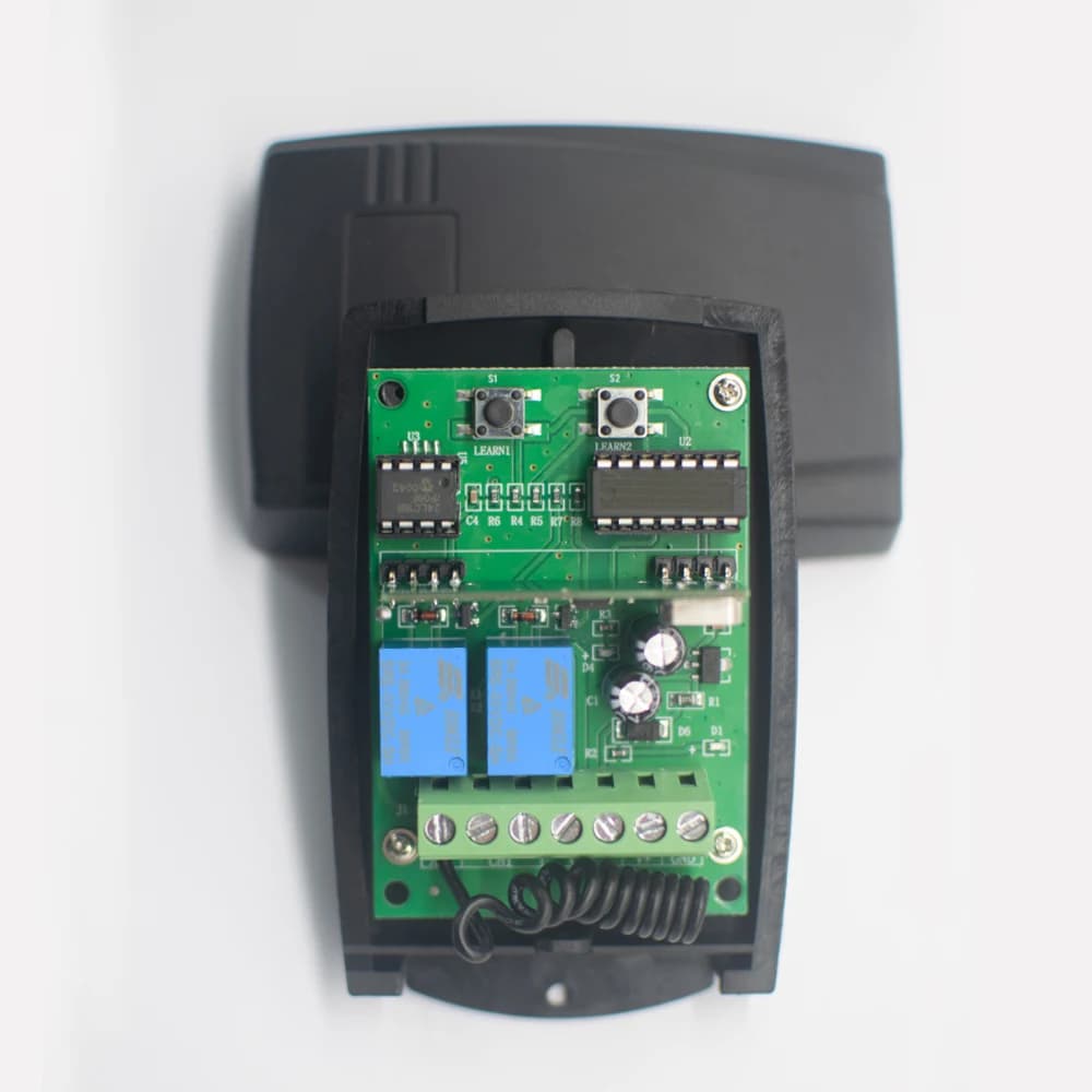 2CH SCS SENTINEL Gate Control Récepteur de garage 433mhz Universal Rolling Code Transmitter Ouvre-porte Contrôleur 12V 24V
