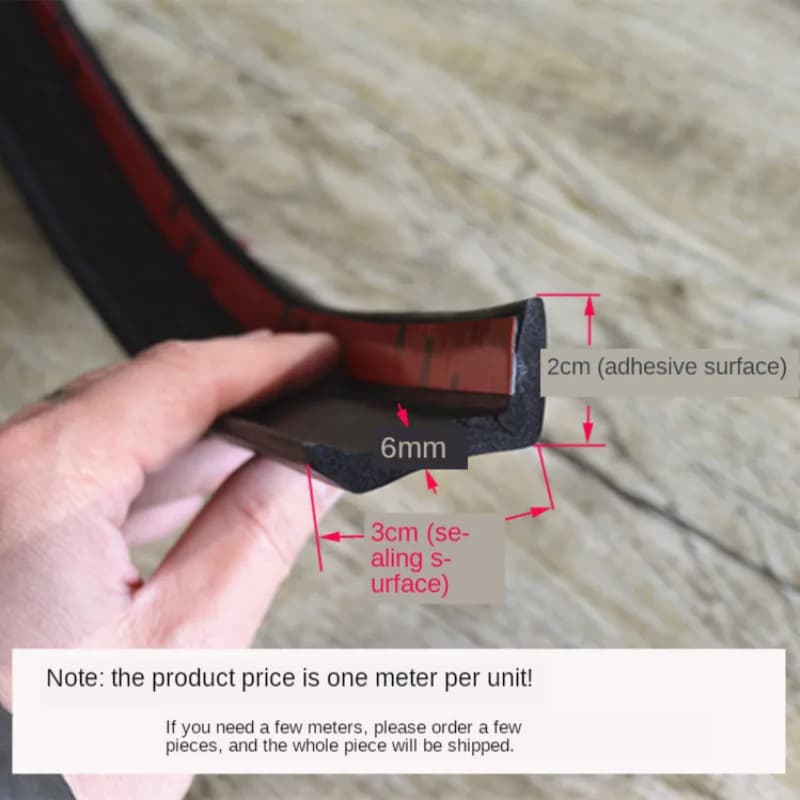 Bande d'étanchéité arina portable polyvalente pour porte de garage