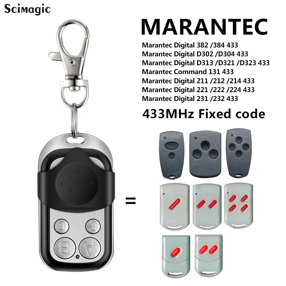 Télécommande Clone Marantec Numérique 302 433 Mhz D302 304 313