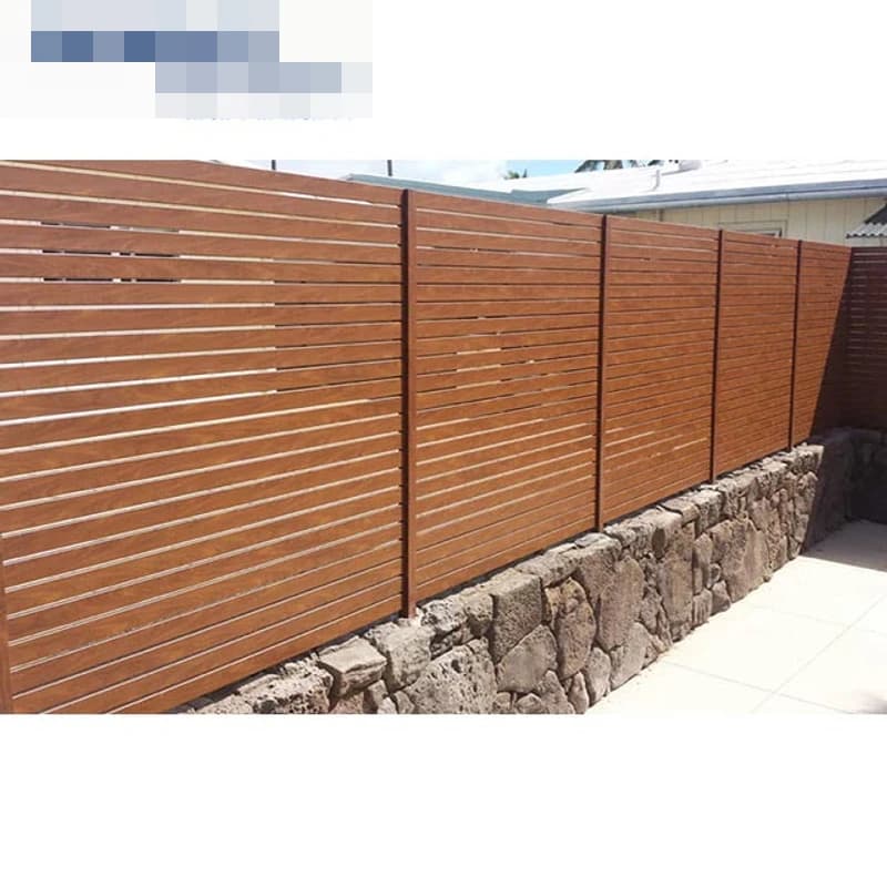 Clôture en aluminium noir horizontal moderne confidentialité jardin extérieur panneau Zaun