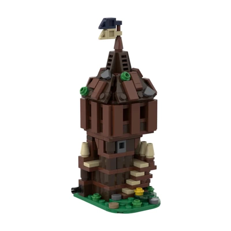 Blocs de construction MOC Château Médiéval : Pièces d'extension complémentaires pour Diorama de Bureau DIY