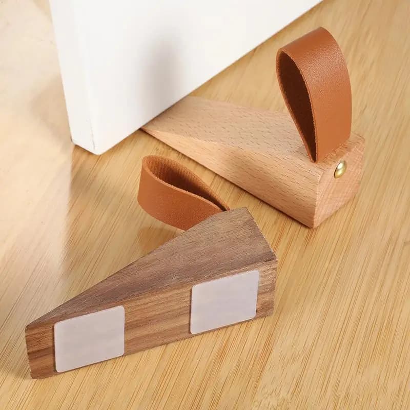 1 pièce Butée de porte en bois massif