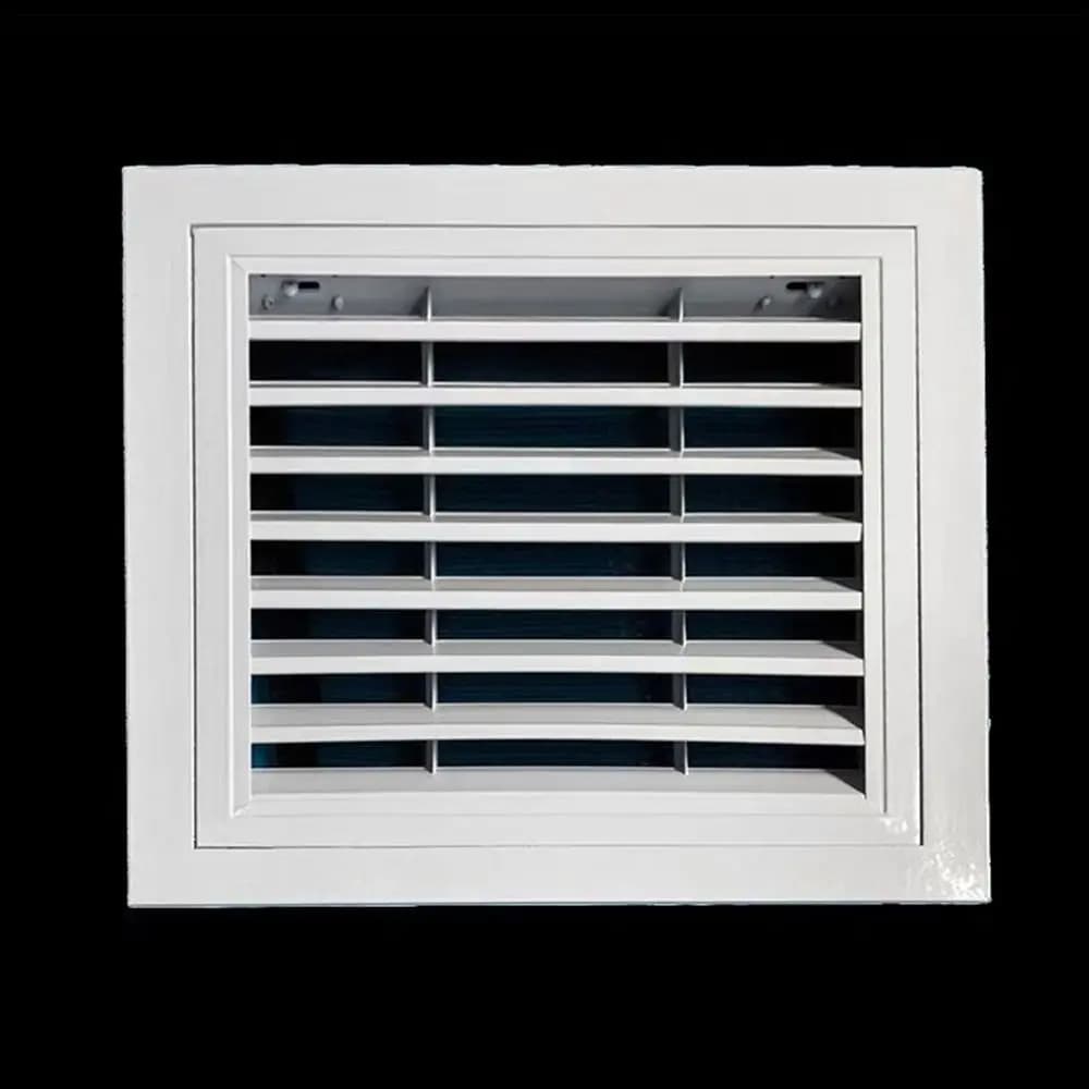 Nouveau Grille de ventilation en alliage d'aluminium blanc avec maille Gable Vent carré retour Air Grill maisons