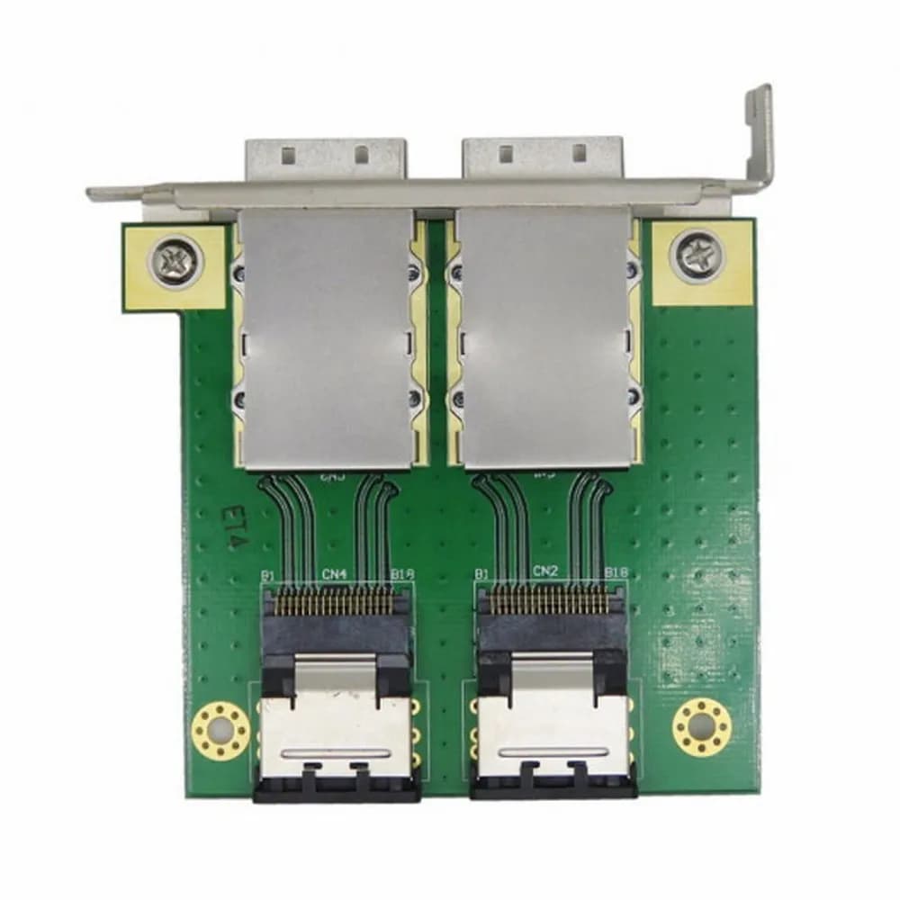 Adaptateur de carte PCI Mini SAS SFF-8087 à SFF-8088 double Ports pour connexion SAS interne et externe