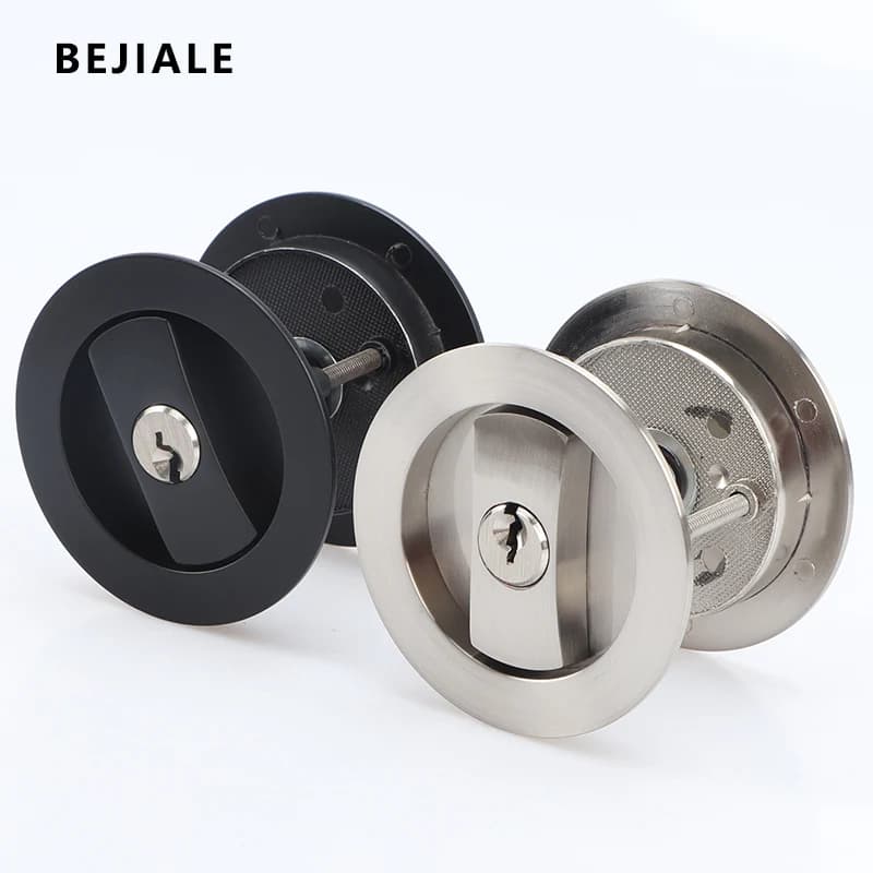 Serrure de porte coulissante noire