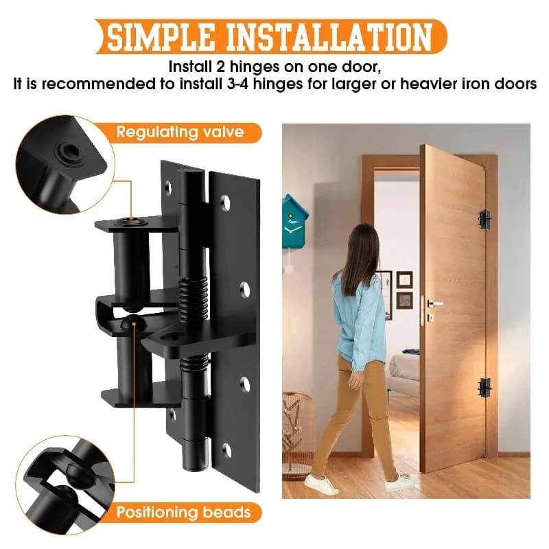 Nouveau ferme-porte automatique robuste 3 en 1