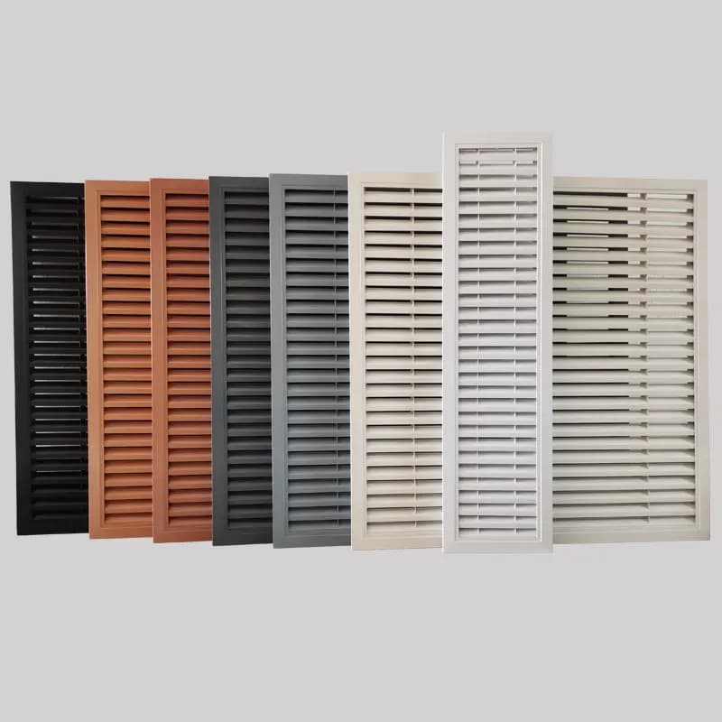 Grille de persienne d'aération en aluminium blanc, couvercle de ventilation d'échappement HVAC fixe pour plafond, armoire, décoration murale et antirouille 150-400mm