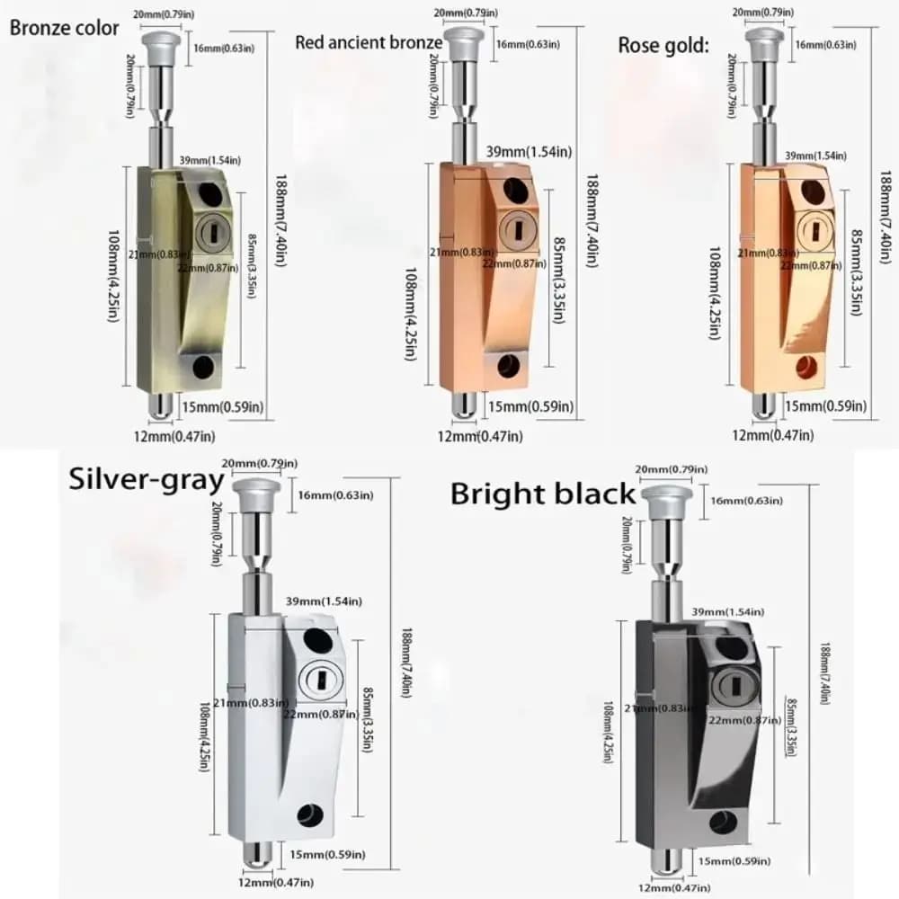 Serrure de sécurité en acier inoxydable pour sol