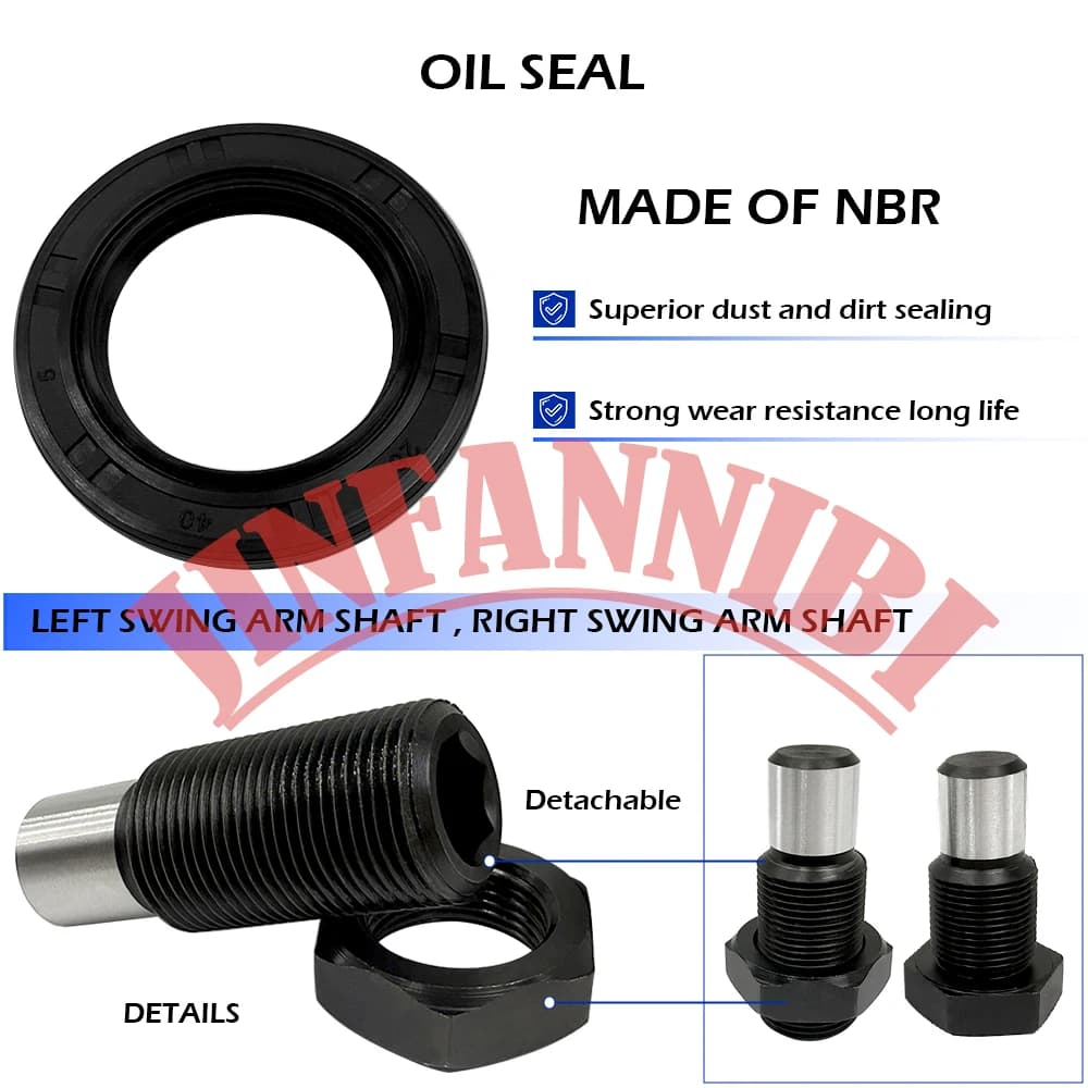 Kit de joints de roulement pour bras oscillant Kawasaki Prairie 360 650 700, comprend un boulon de pivot.