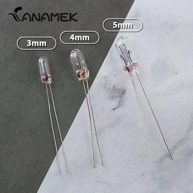 Ampoules à bouton de commutation transparent, Mini ampoule de blé et de riz, 12V, 5mm, 4mm, 3mm, pour GM GMC Chevy Honda Toyota, Radio météo, 25 pièces/lot