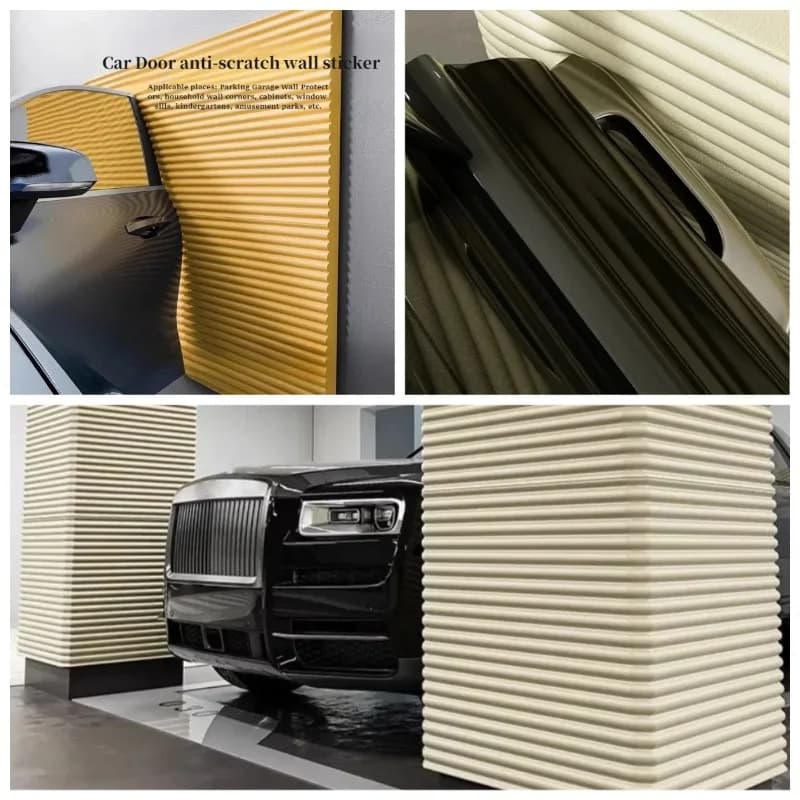 Protection Murale de Garage 2M/5M – Autocollant Protecteur de Poteau, Protection Anti-Collision pour Coin de Porte de Voiture, Tampon de Sécurité pour Stationnement, Protection de Pare-Chocs