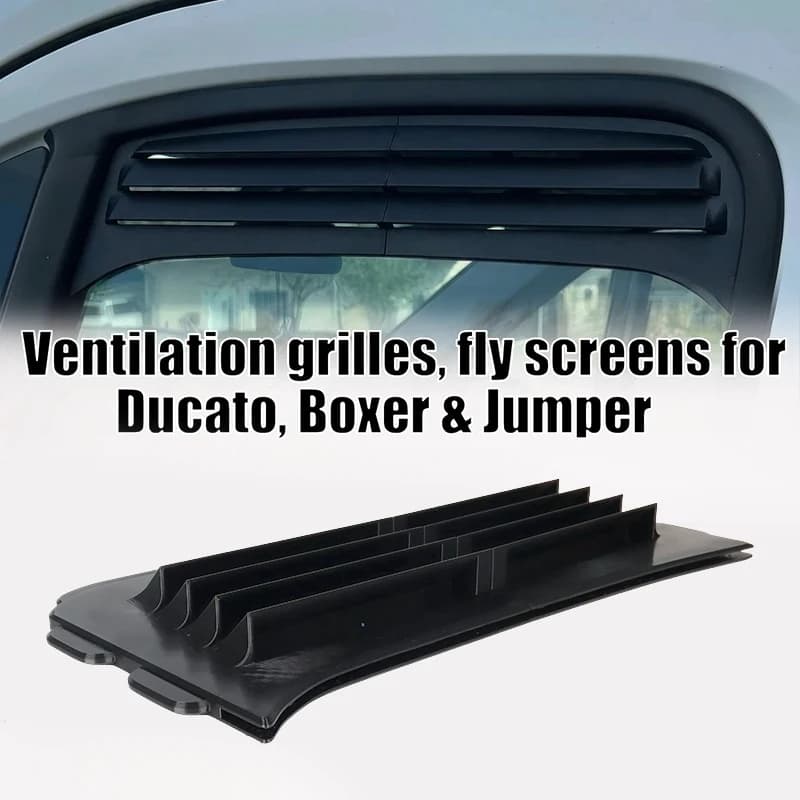 Aérateur de ventilation pour camping-car avec moustiquaire pour Fiat Ducato, Peugeot Boxer, Citroën Jumper, protection contre la pluie pour fenêtre avant