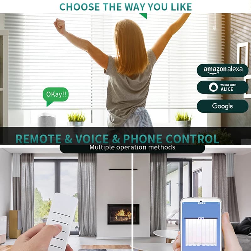 Moteur de rideau intelligent électrique Tuya Zigbee, rail motorisé pour rideau, support Yande XAlice Alexa Google Assist Smart Home