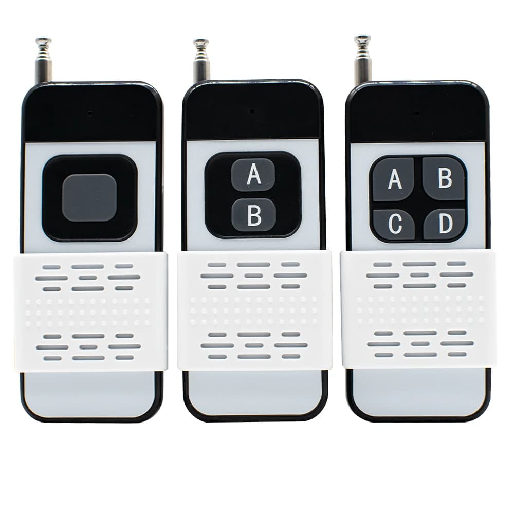 433MHz Télécommande haute puissance 1000m 1/2/4 Bouton Apprendre le code Porte de garage Ouvre-porte Interrupteur