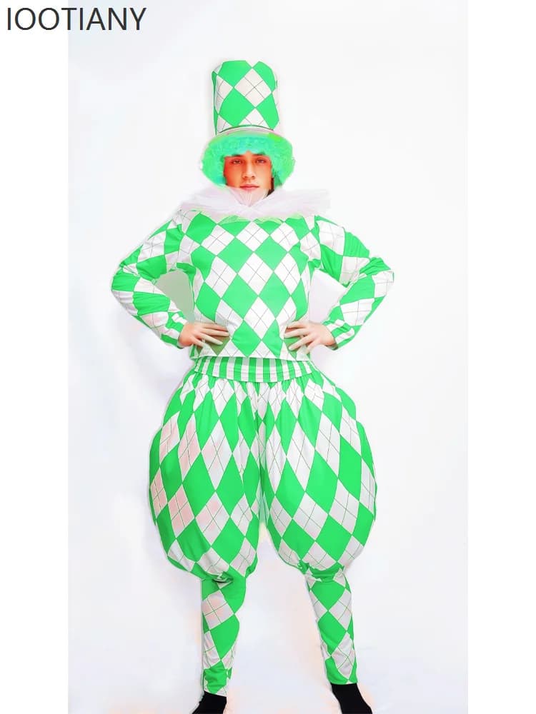 Costume de Clown d'halloween pour adultes, Costume de carnaval, déguisement de parc d'attractions, Costume de jeu de rôle amusant, Costume de spectacle