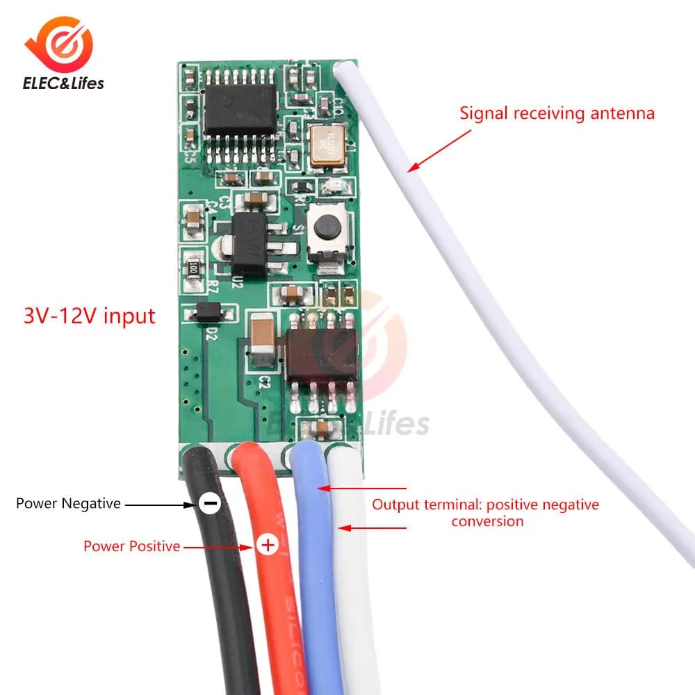 Module de télécommande sans fil à distance avant et arrière