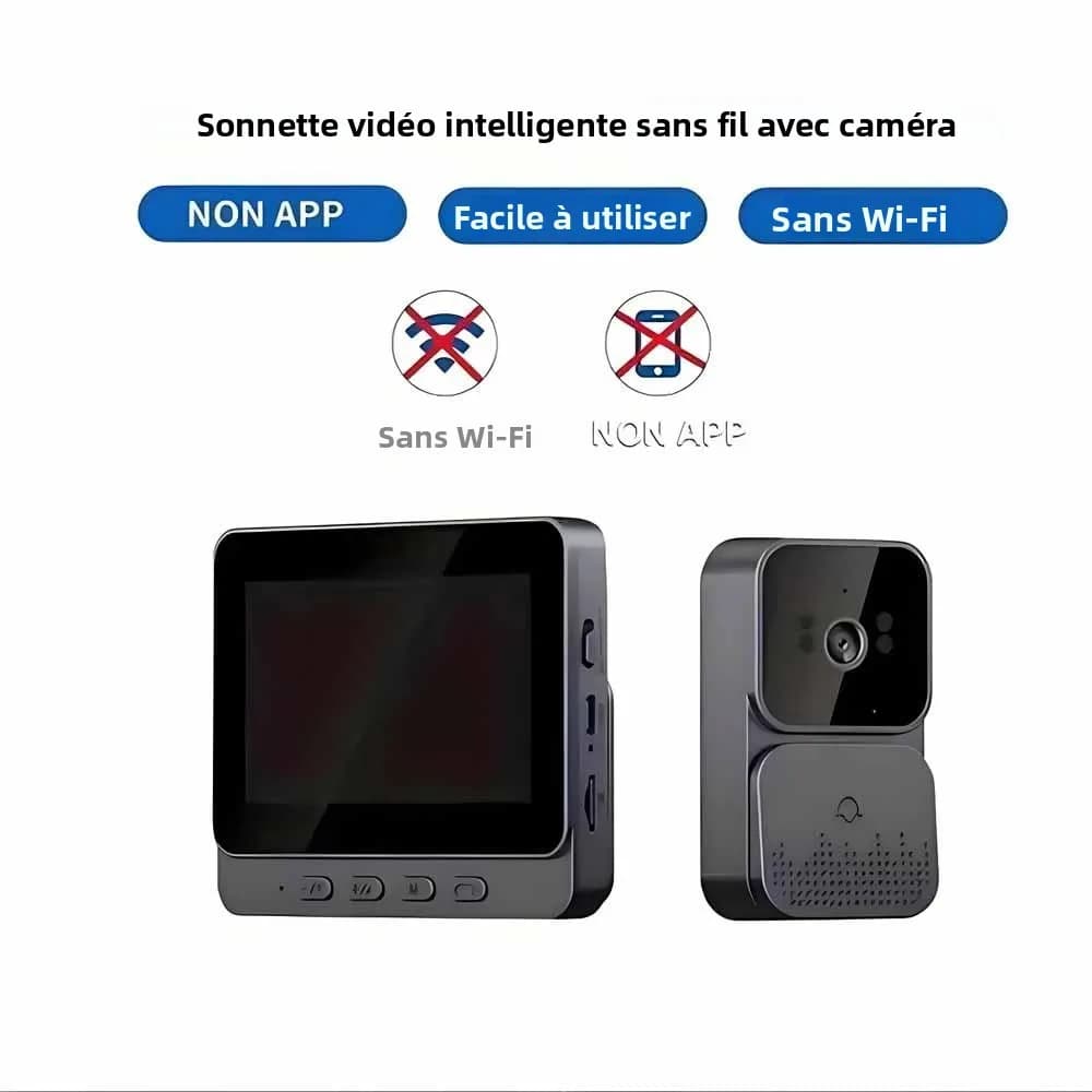 Interphone sans fil, sonnette HD avec vision nocturne
