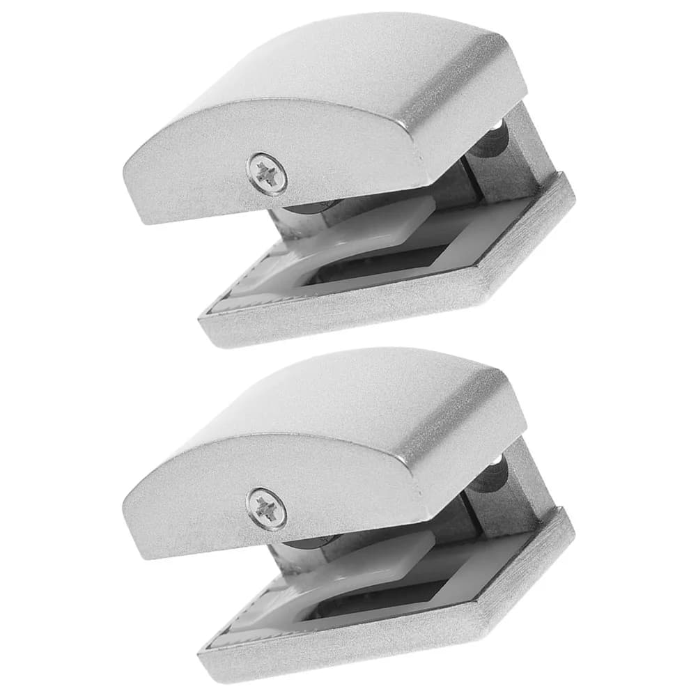 Guides de porte en alliage d'aluminium, 2 pièces, pièces de porte coulissante Anti-balançoire, accessoires de porte en verre, Guide de montage inférieur, piste de porte de douche
