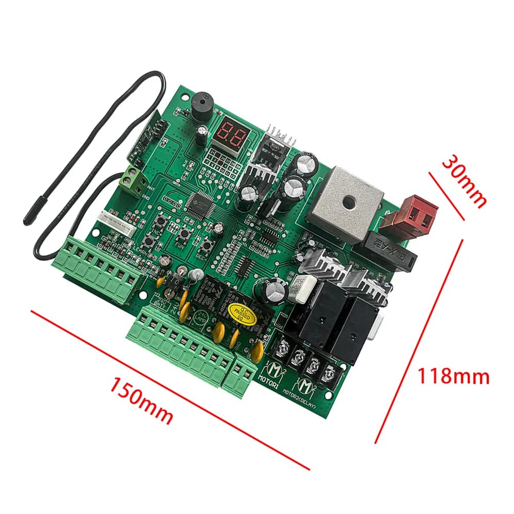 Carte de commande PCB 24V DC pour ouvre-porte battant automatique à double bras - Pièce de rechange pour système intelligent