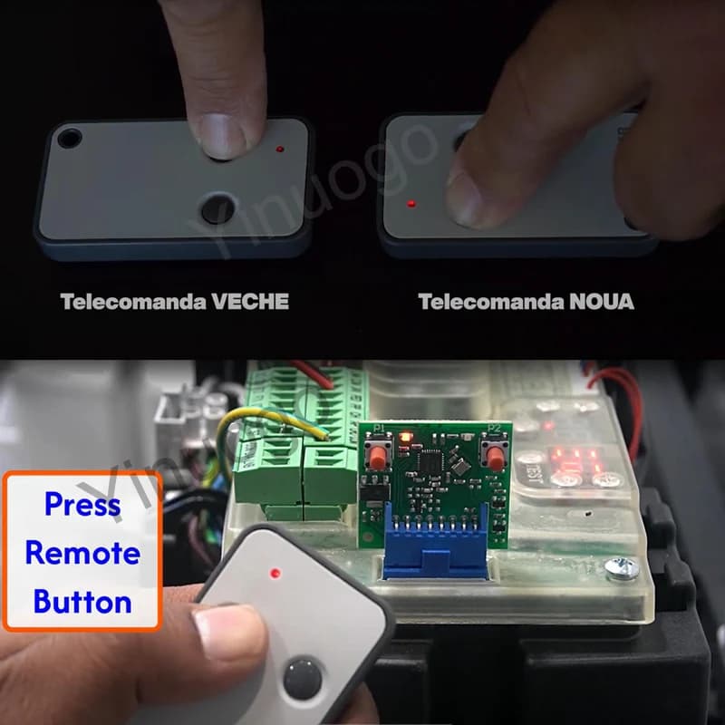 Lot de 10 télécommandes à code tournant 433 MHz pour portail/porte de garage ROGER E80 TX52R TX54R H80 M80 TX1 TX10 TX22