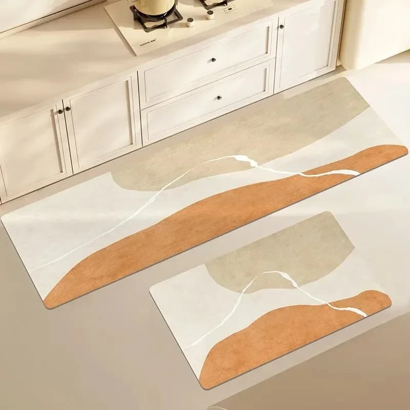 Tapis de sol de cuisine en Pvc, imperméable, en vinyle, Long, résistant à l'huile, antidérapant, personnalisé, pour la maison