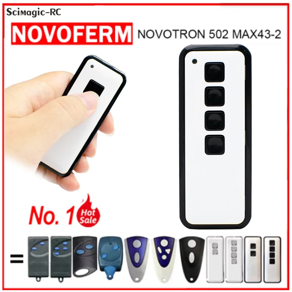 2pcs NOVOFERM MINI-NOVOTRON 522 524 504 Télécommande de portail électrique 433.92MHz
