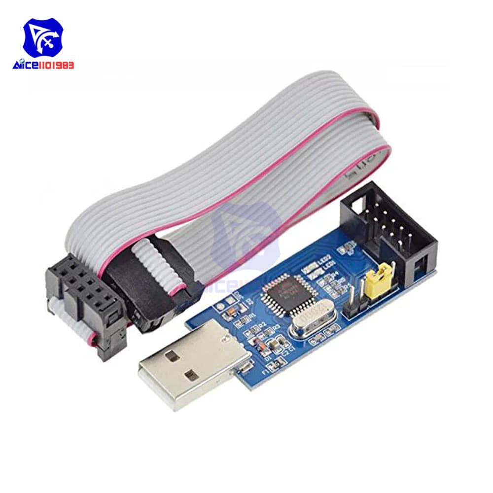 Diymore – programmateur USBASP AVR ATMEGA8 ATMEGA128, USB ISP ASP pour Arduino 51 AVR MCU Board avec
