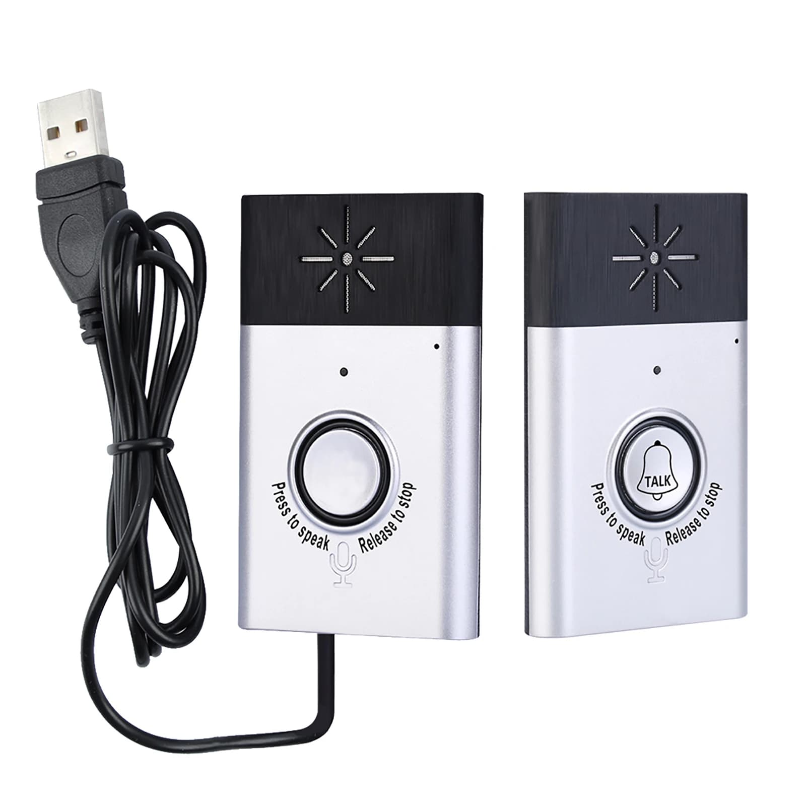Sonnette d'interphone vocal sans fil, moniteur de conversation bidirectionnelle, 1 * bouton d'unité