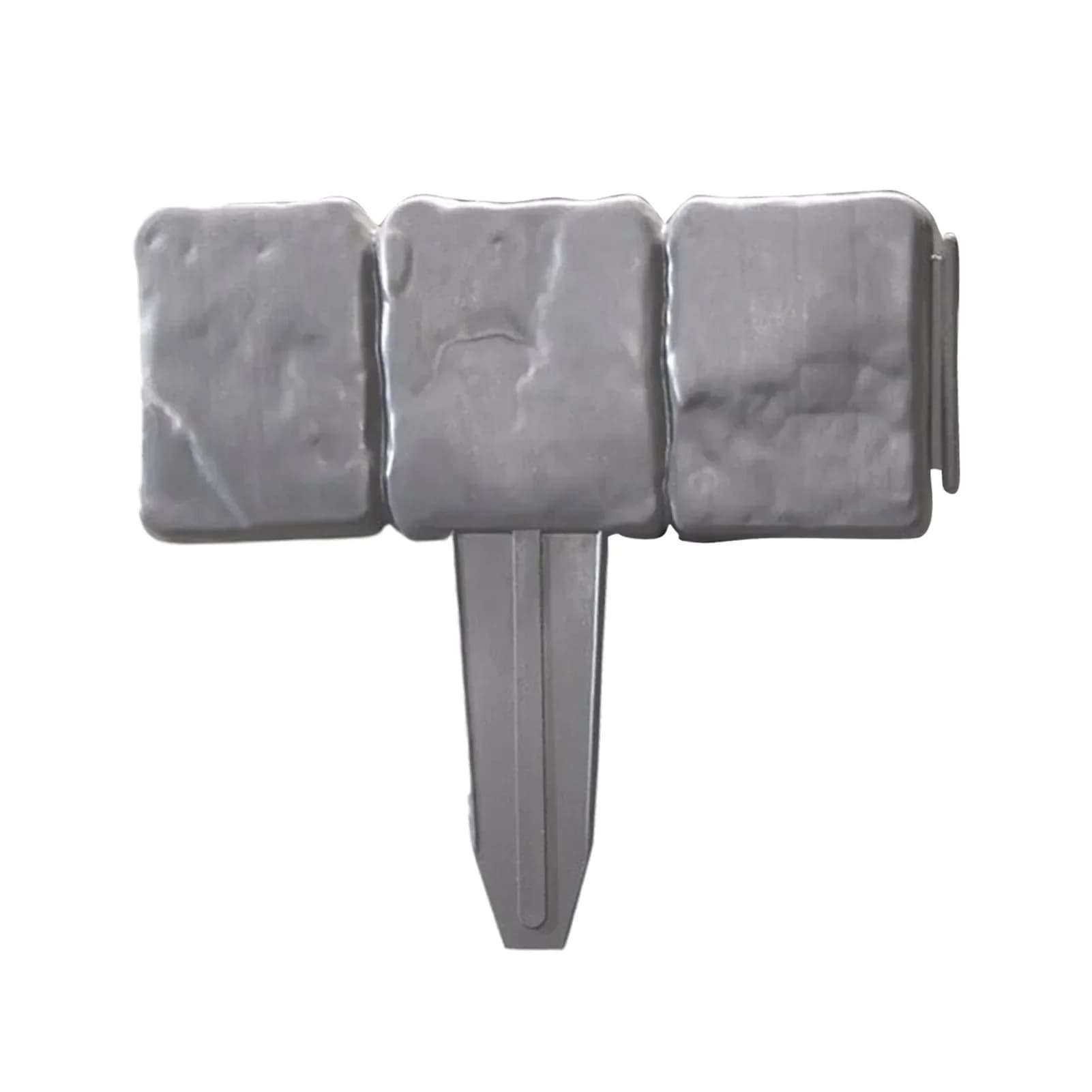 Bordure de jardin en PVC gris, 10 pièces, pour pelouse, bordure de plantes, décorations, bordure de