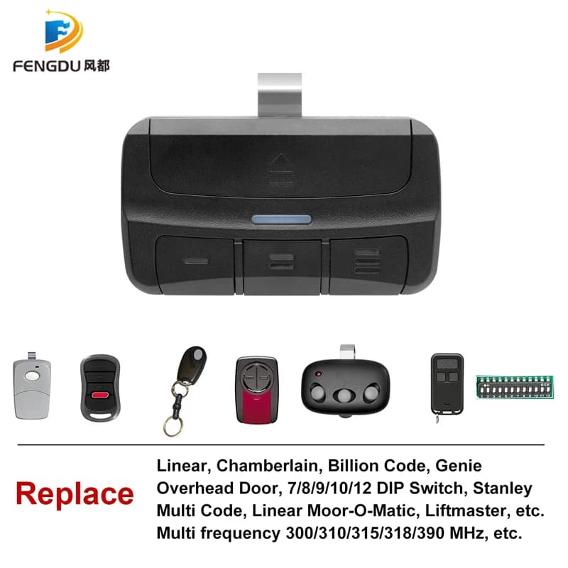 Télécommande universelle pour portes de garage, tournesol, porte linéaire Genie, 300 MHz, 310 MHz, 3