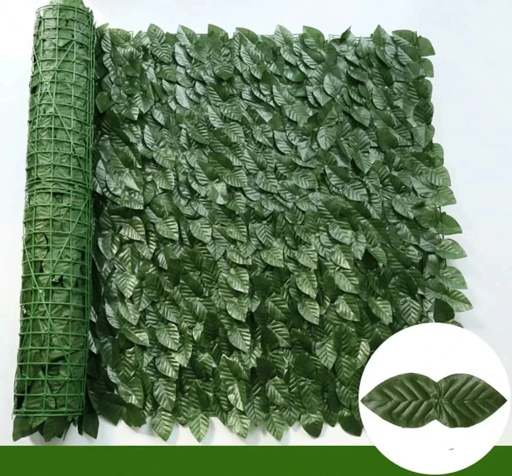 Panneaux de clôture à feuilles vertes, haie de lierre artificielle, Faux écran de clôture de confide