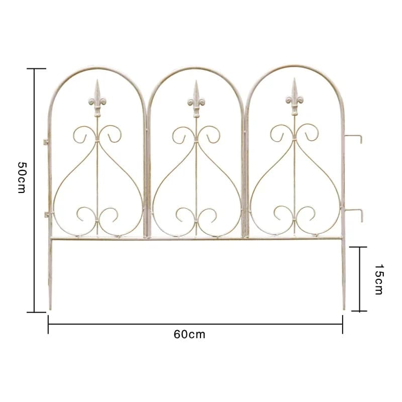 Clôture en fer de style européen Barrière pour plantes d'extérieur Barrière de séparation artisanale