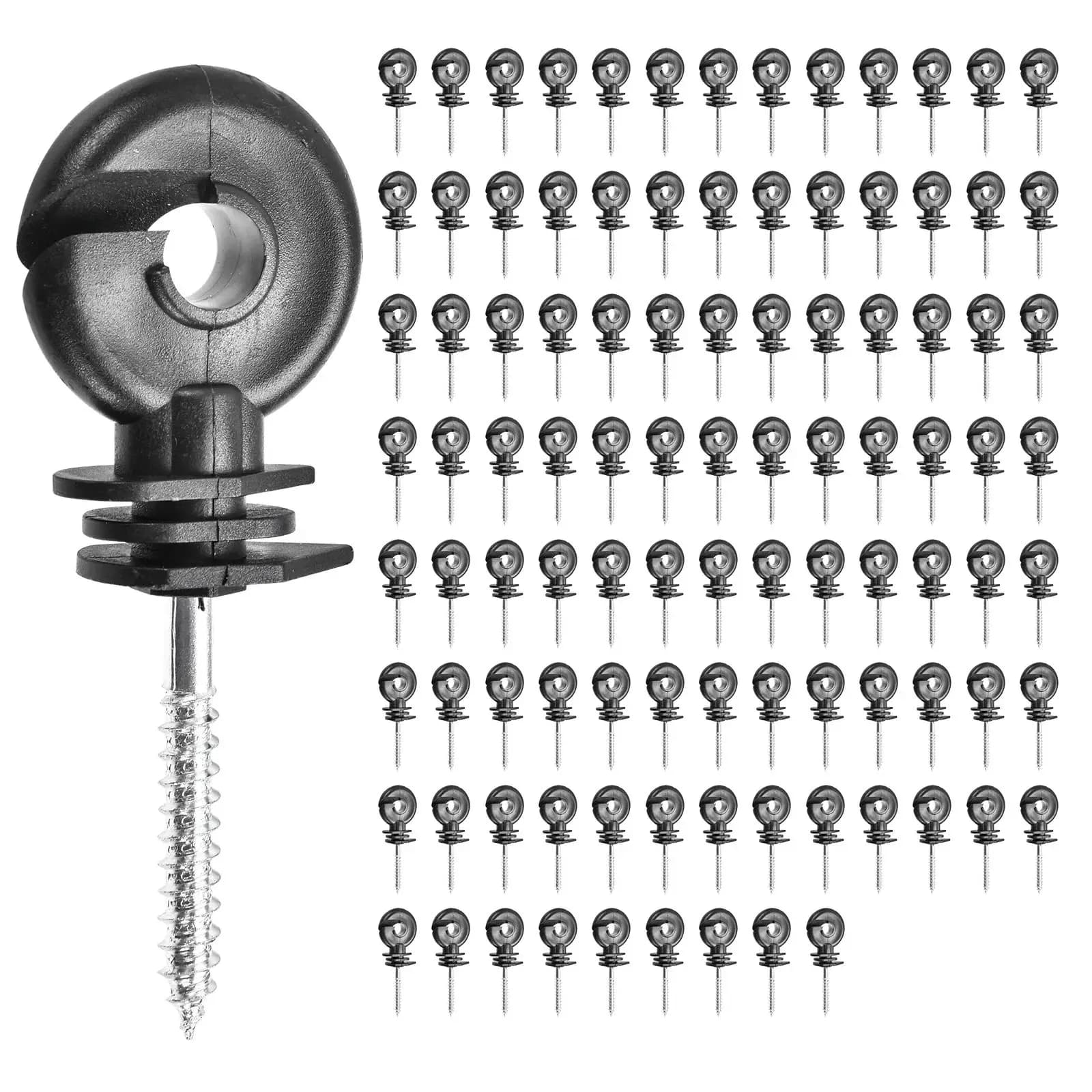 Isolateur de clôture électronique, 100 pièces, poteau de clôture électronique, isolant à visser, ann