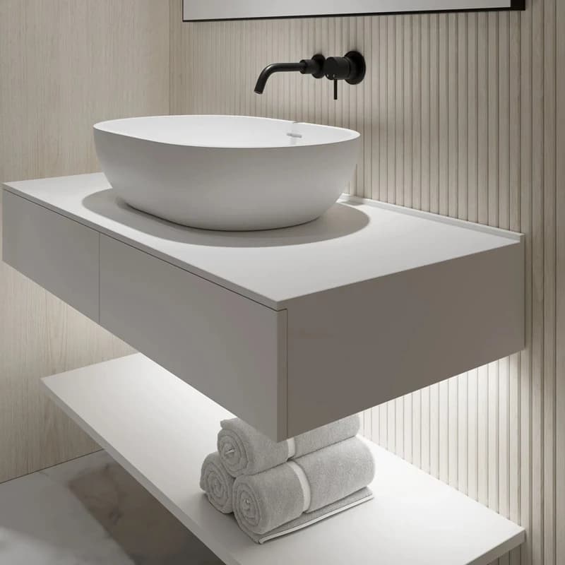 Armoire de salle de bains moderne, lavabo de comptoir de Style minimaliste, armoire de salle de bain