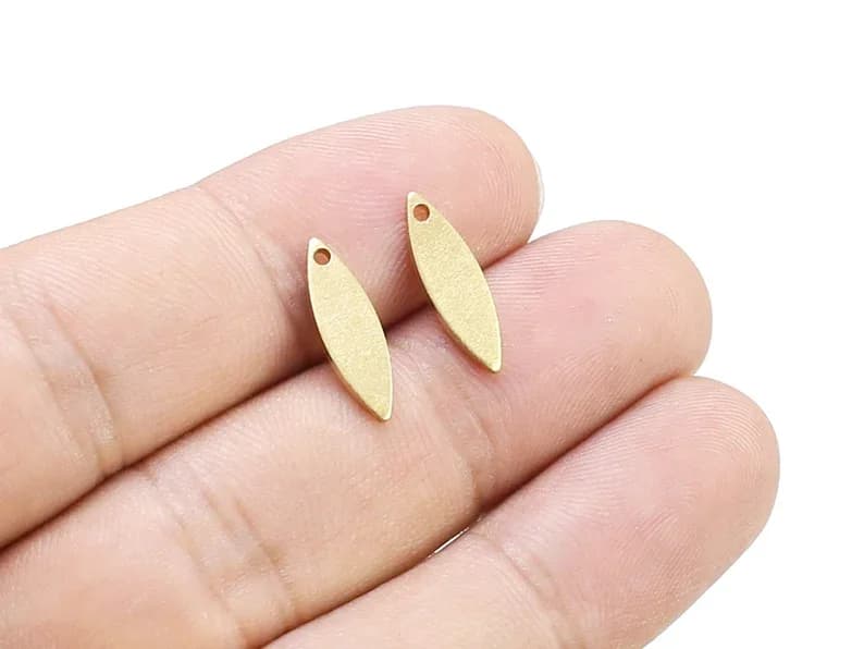 100 pièces breloque de boucle d'oreille Marquise, breloque oeil, breloque feuille pour la fabricatio
