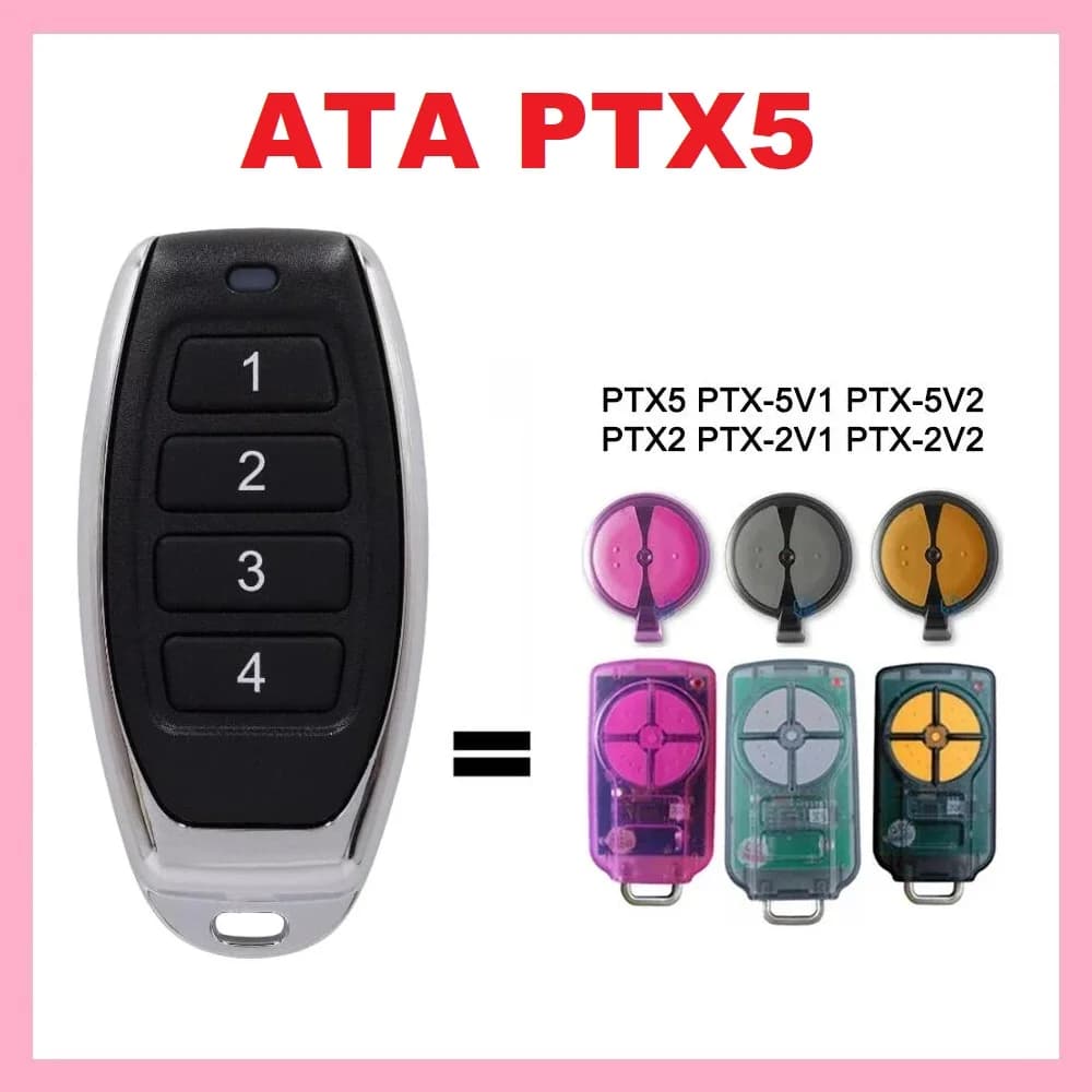 Télécommande de portail pour ATA PTX5 PTX-5v1 PTX-5 GDO Rolling Code Command 433 Z successifs sans f
