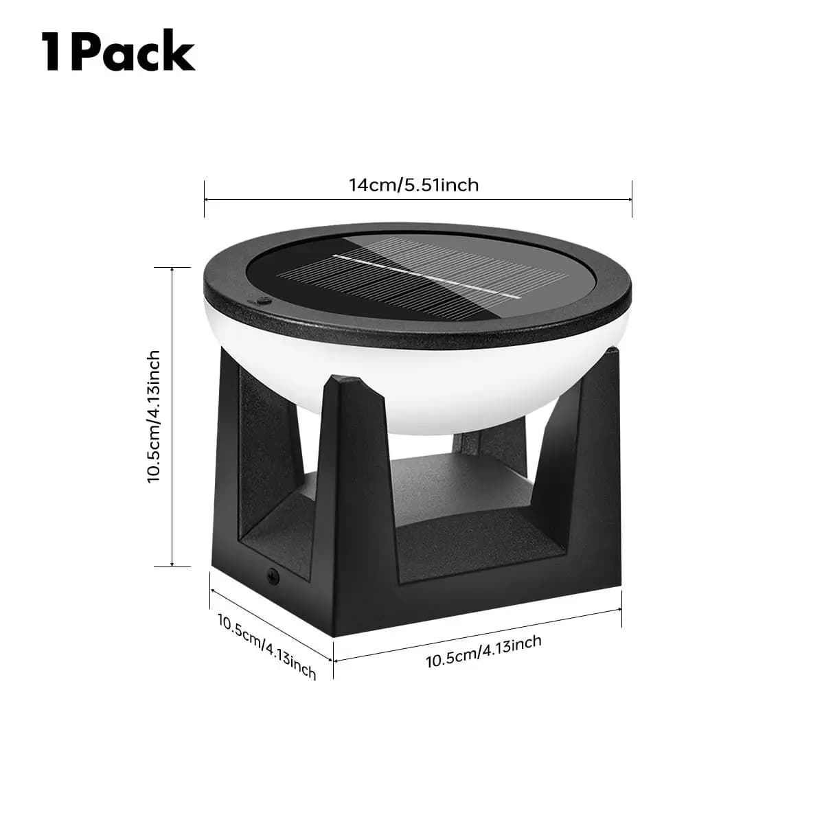 Poteau solaire extérieur lumière pilier solaire lumières moderne LED clôture pont capuchon lampe IP6