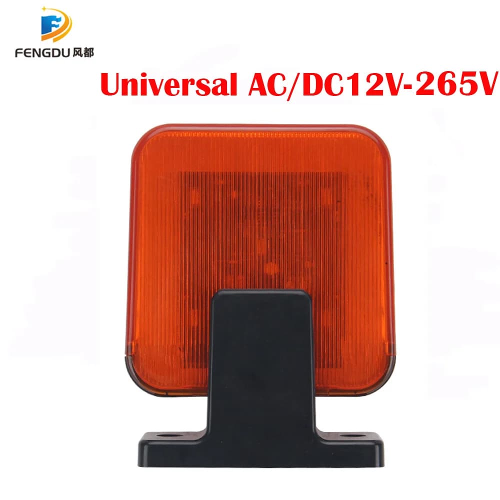 Lampe d'alarme extérieure pour porte de Garage 12-265V AC/DC, lampe Flash clignotante LED pour porte
