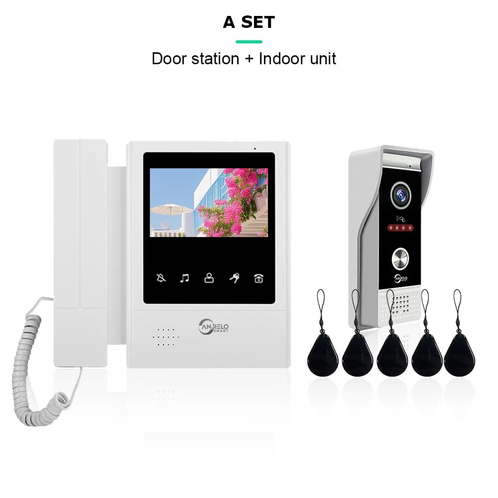 Système d'interphone vidéo LCD pour support à domicile, interphone bidirectionnel, déverrouillage de
