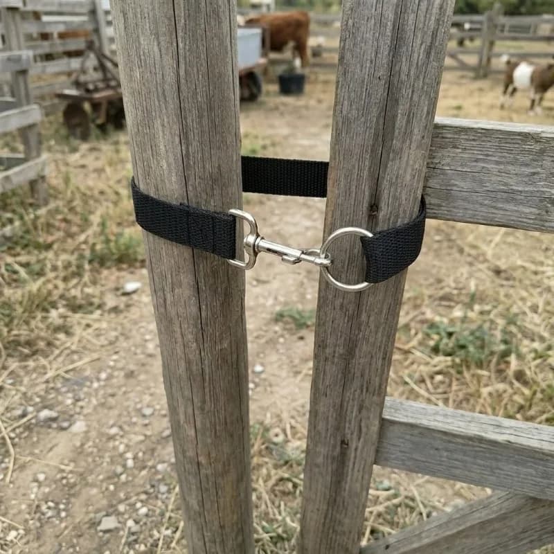 Loquet de porte, loquet simple pour portail de pâturage, loquet à boucle simple avec corde, pour séc